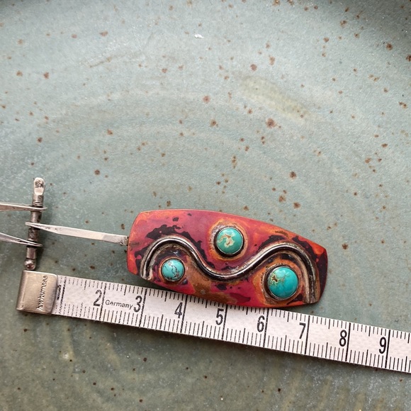 Monaco Designs Sterling, Turquoise and Mixed Metals Collar Necklace - Picture 14 of 16